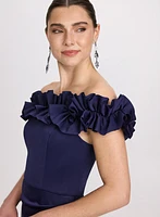 Ruffled Off-The-Shoulder Dress