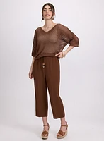 Lurex Open Knit Pullover