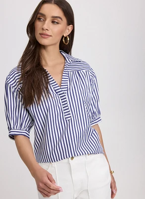 Striped Cotton Blouse