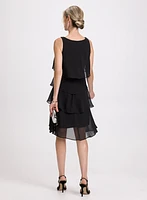 Chiffon Tiered Evening Dress