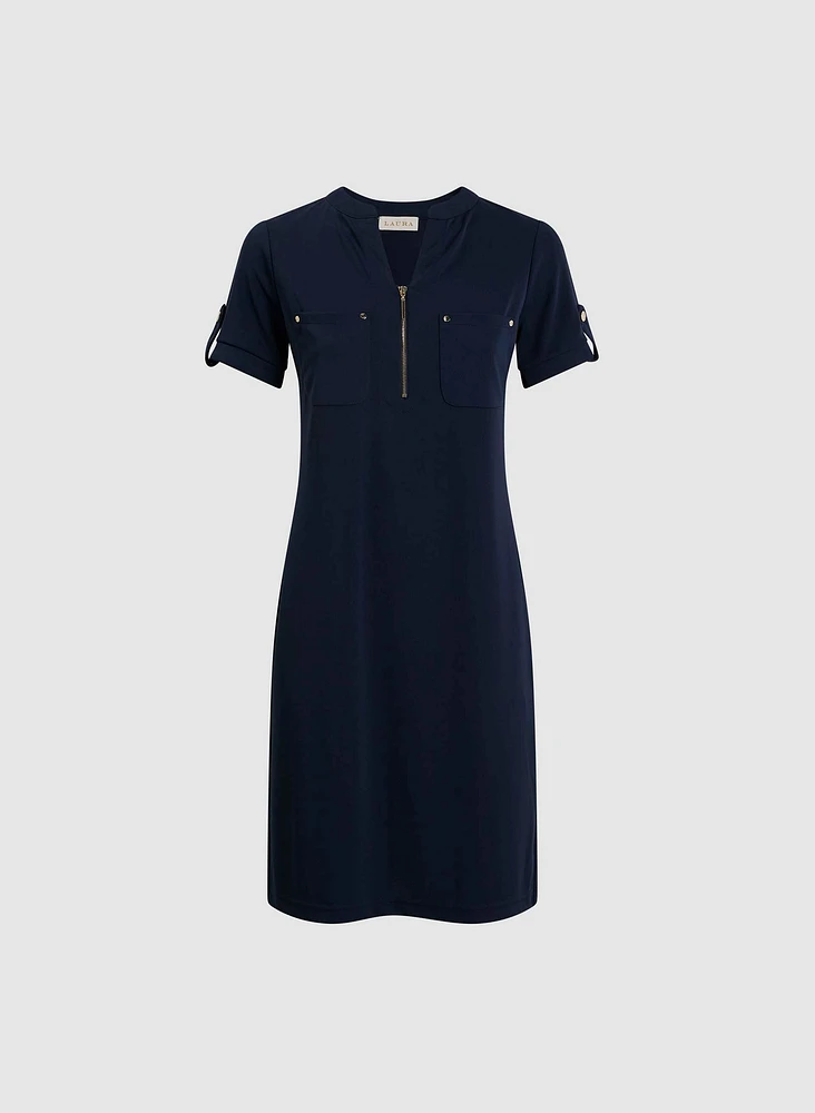 Zip Neck Dress