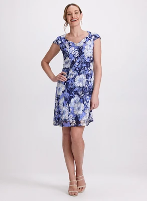 Floral Cap Sleeve Dress