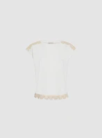 Crochet Hem T-Shirt