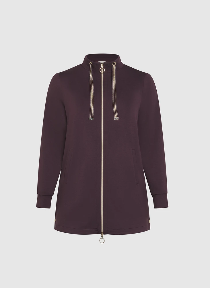 Zip-Up Long Sleeve Top
