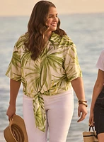 Palm Print Blouse
