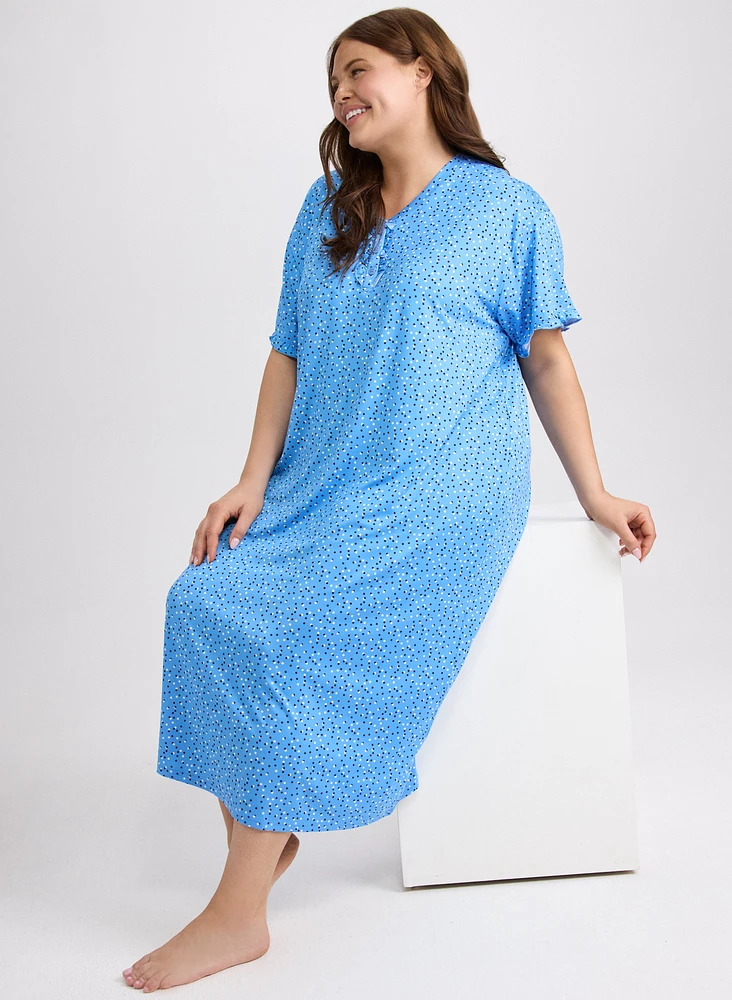 Dot Print Nightgown