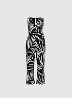 Geometric Print Cross-Neck Jumpsuit