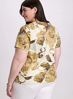 Floral Rhinestone T-Shirt