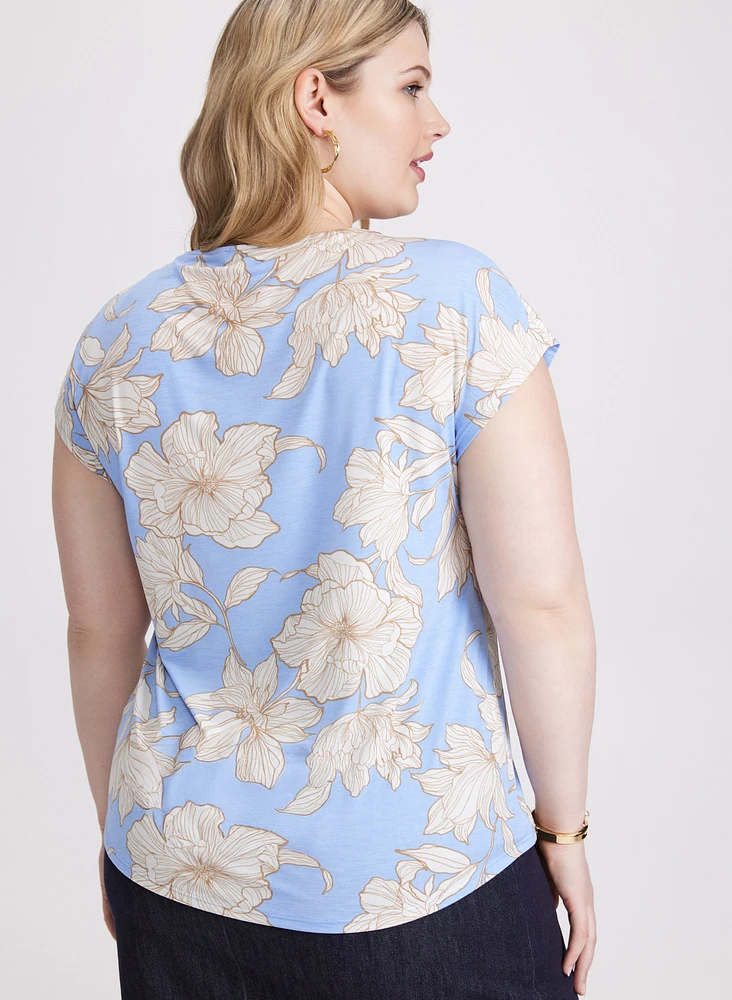 Haut à motif floral