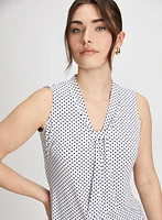 Dot Motif Sleeveless Top