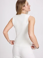 Sleeveless Embellished Sweater