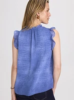 Snake Print Chiffon Blouse