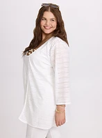 Textured Open Cardigan
