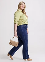 Flare Leg Pull-On Jeans