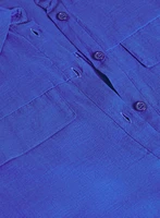 Button-Down Cotton Voile Blouse