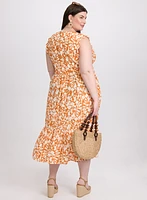 Geometric Smocked Bodice Dress