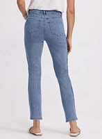 Embroidered Straight-Leg Jeans