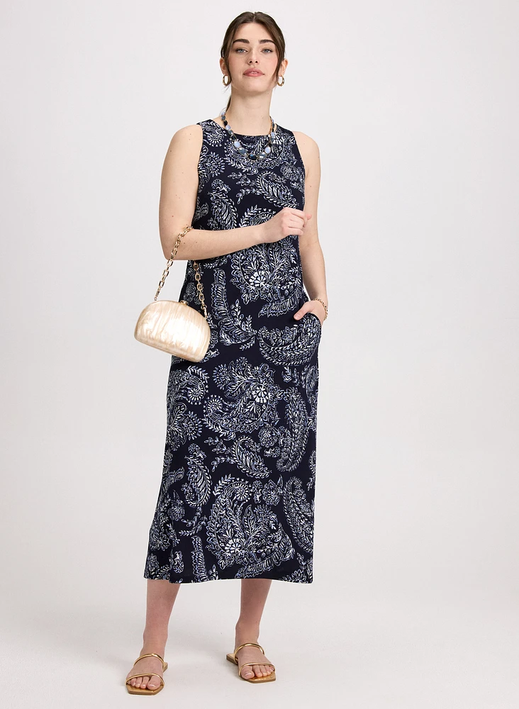 Robe maxi à motif paisley