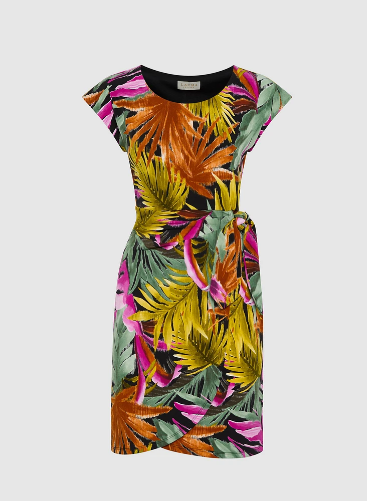 Robe à motif tropical