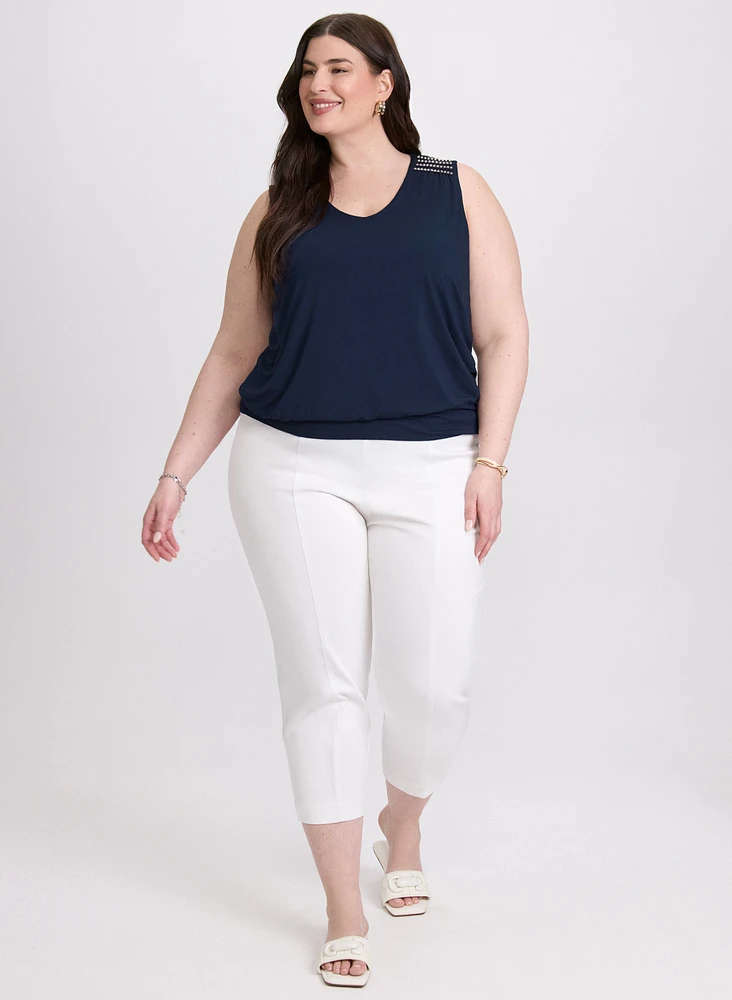 Sleeveless Beaded Top