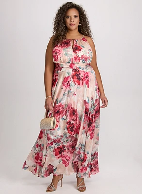 Floral Halter Neck Dress