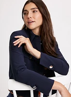 Cropped Twill Jacket