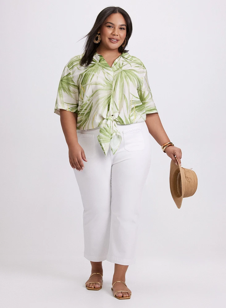 Palm Print Blouse