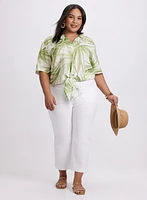Palm Print Blouse