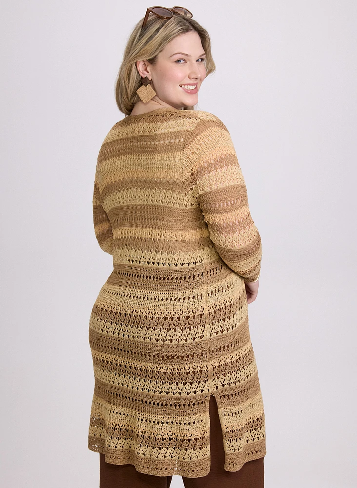 Pointelle Knit Cardigan