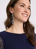Tiered Linear Crystal Earrings