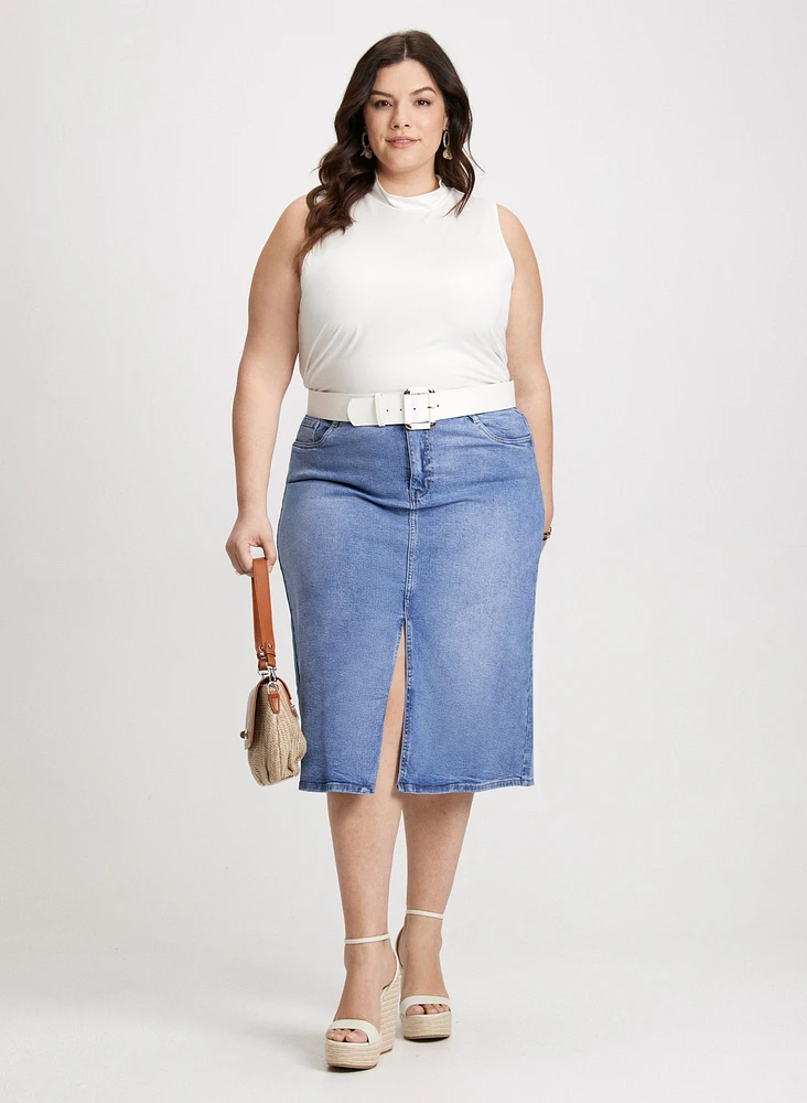 Joseph Ribkoff - Sleeveless Mock Neck Tunic