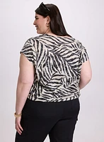 Embellished Palm Print T-Shirt