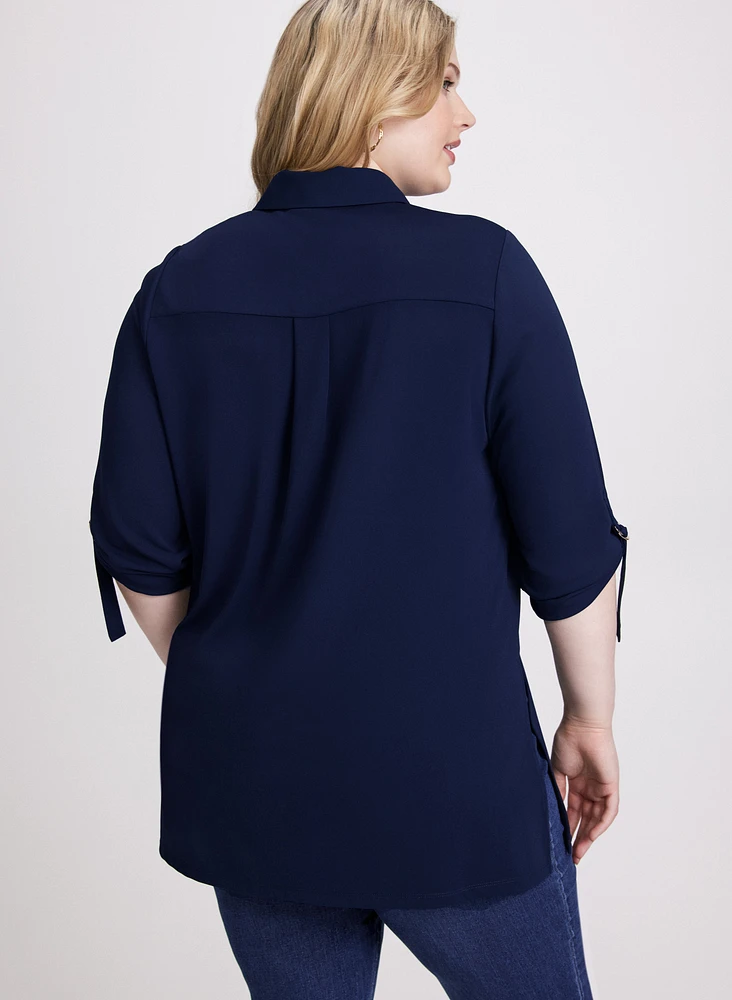 Rolled Sleeve Top