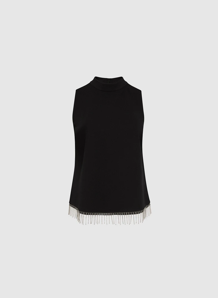 Sleeveless Rhinestone Top