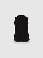 Sleeveless Rhinestone Top