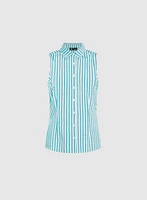 Striped Sleeveless Blouse