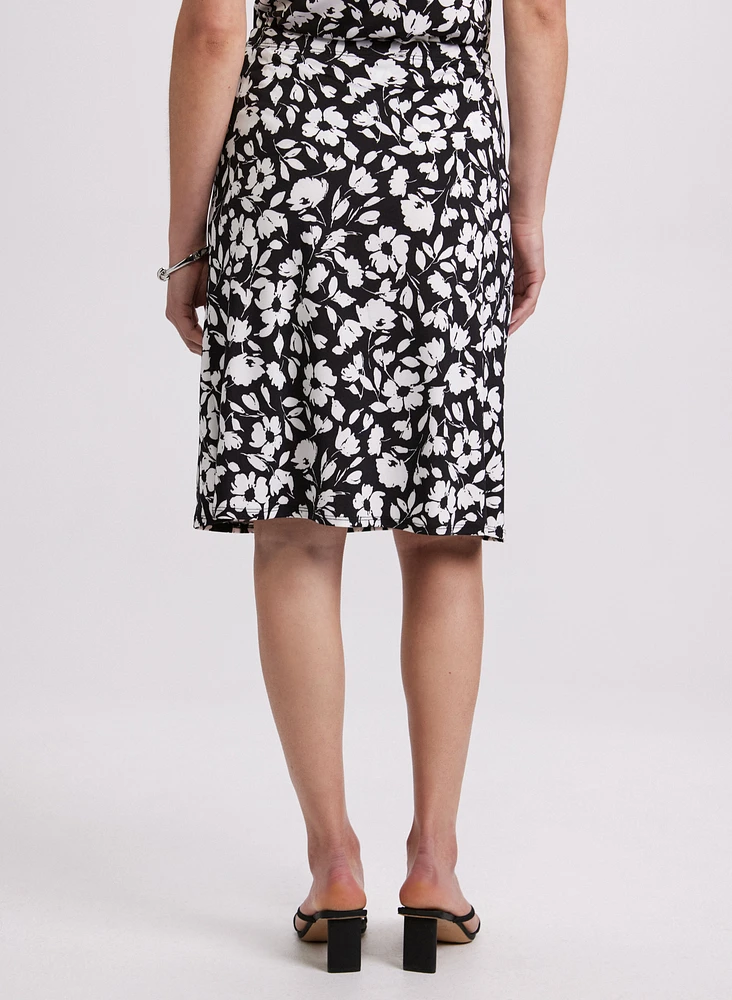 Floral Pull-On Skirt