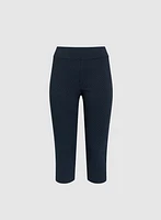 Polka Dot Slim-Leg Capris