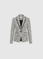 Houndstooth Print Blazer