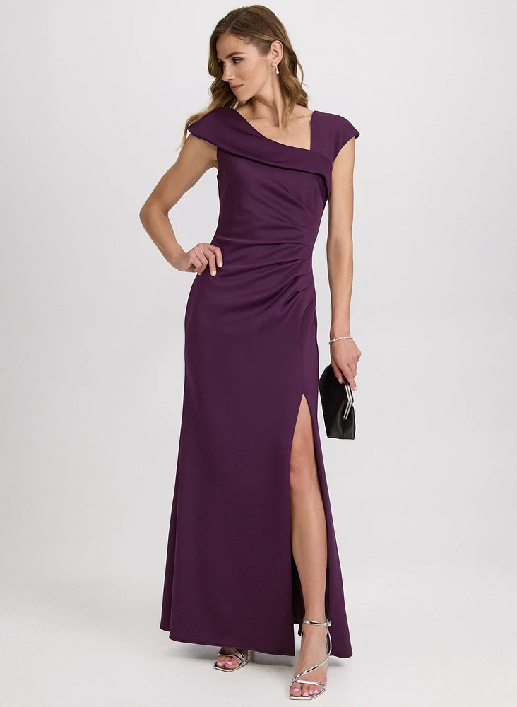 Asymmetric V-Neck Dress