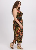 Tropical Jersey Maxi Dress