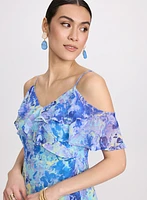 Ruffle Chiffon Dress