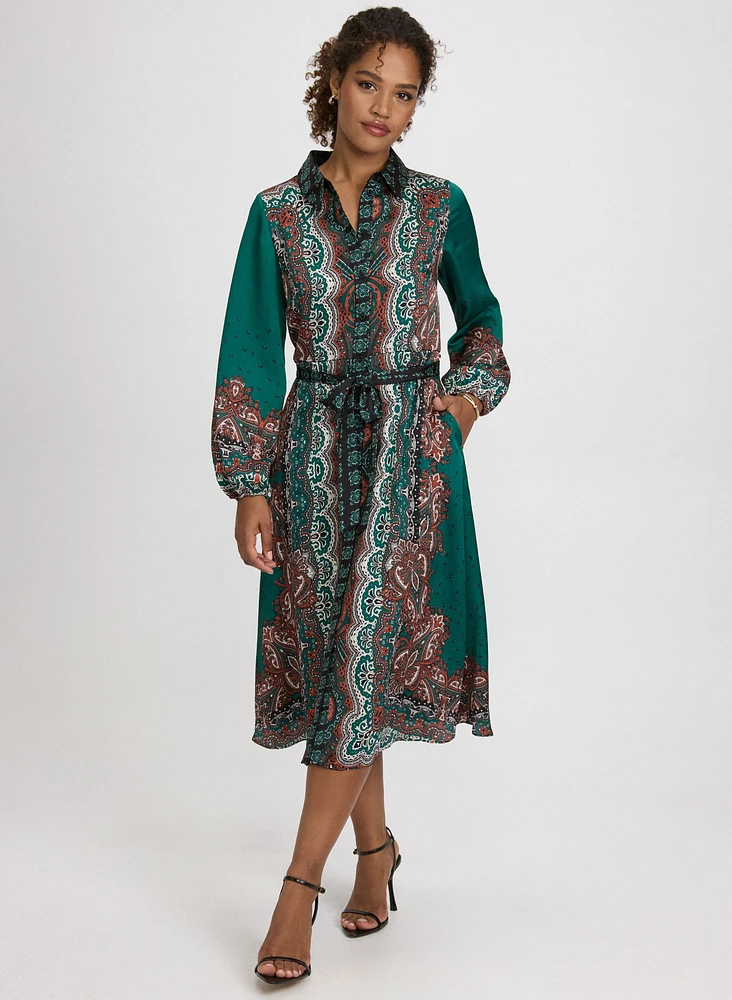 Paisley Long Sleeve Dress