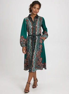Paisley Long Sleeve Dress