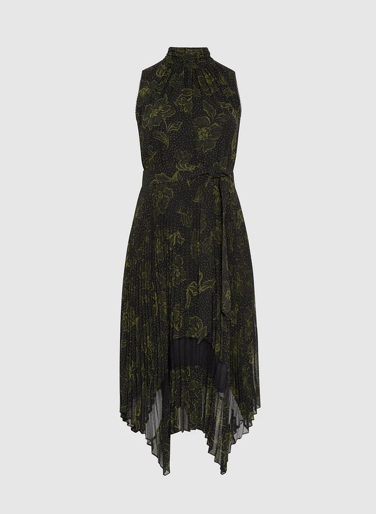 Floral Mock Neck Dress