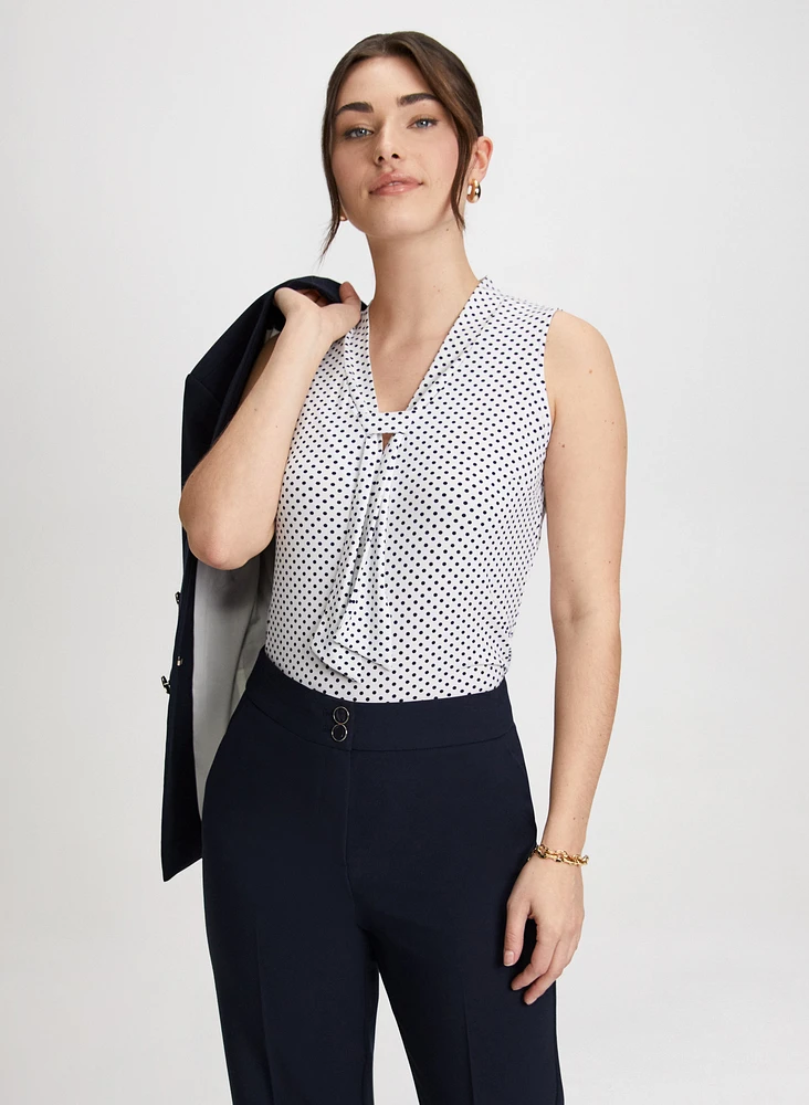 Dot Motif Sleeveless Top
