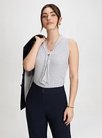 Dot Motif Sleeveless Top