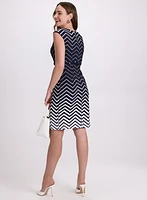 Zig-Zag Print Dress
