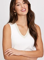 Sleeveless V-Neck Sweater