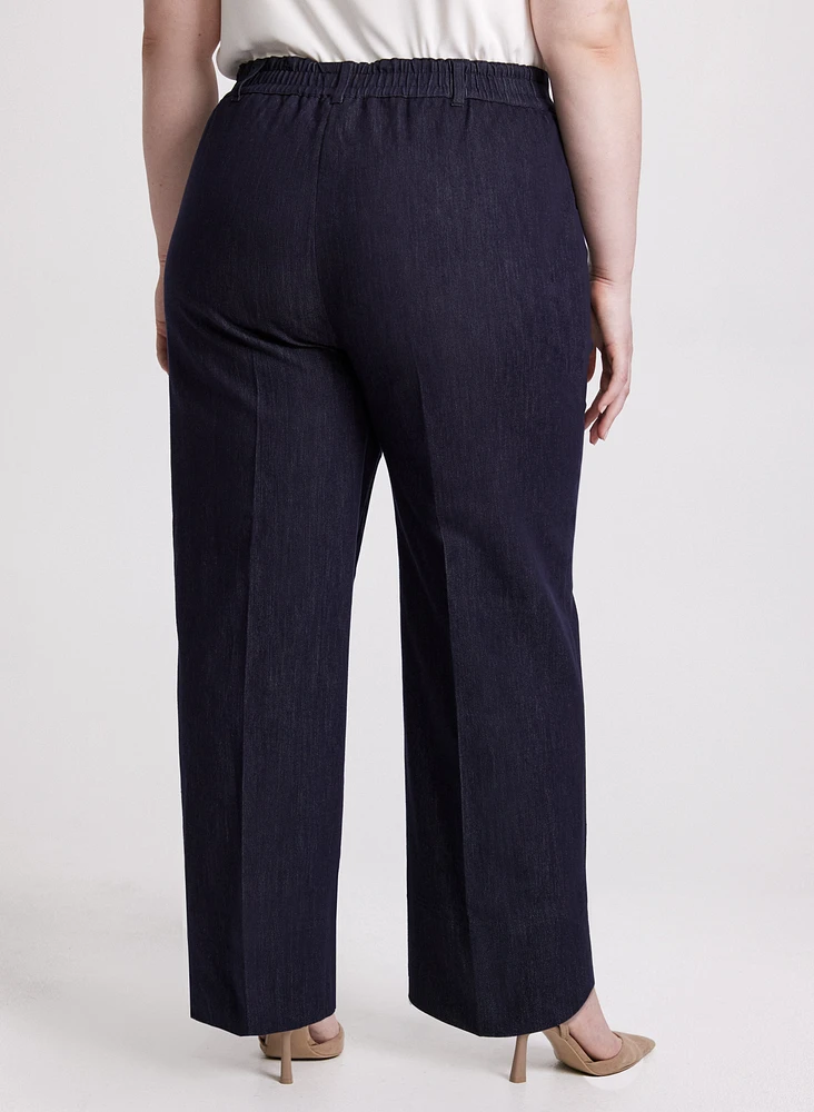 Olivia Pull-On Denim Pants